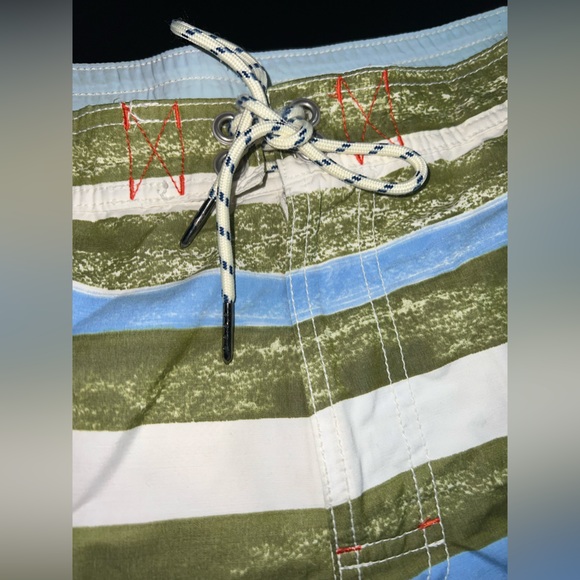 Tommy Bahama Relax men’s Green White Blue Mesh Lined Swim Trunks Size Medium EUC - Picture 4 of 8